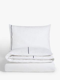 John Lewis & Partners Crisp and Fresh Harlow Egyptian Cotton Standard PIllowcase, Navy