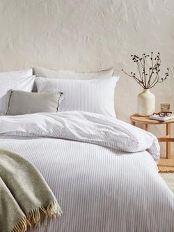 John Lewis Ivan Woven Stripe Reversible Duvet Cover Set - view 2, Multi