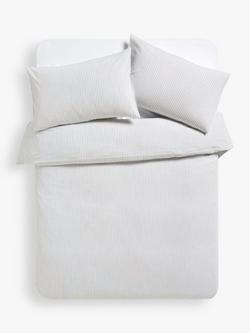 John Lewis Ivan Woven Stripe Reversible Duvet Cover Set, Multi