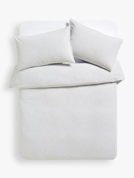 John Lewis Ivan Woven Stripe Reversible Duvet Cover Set, Multi