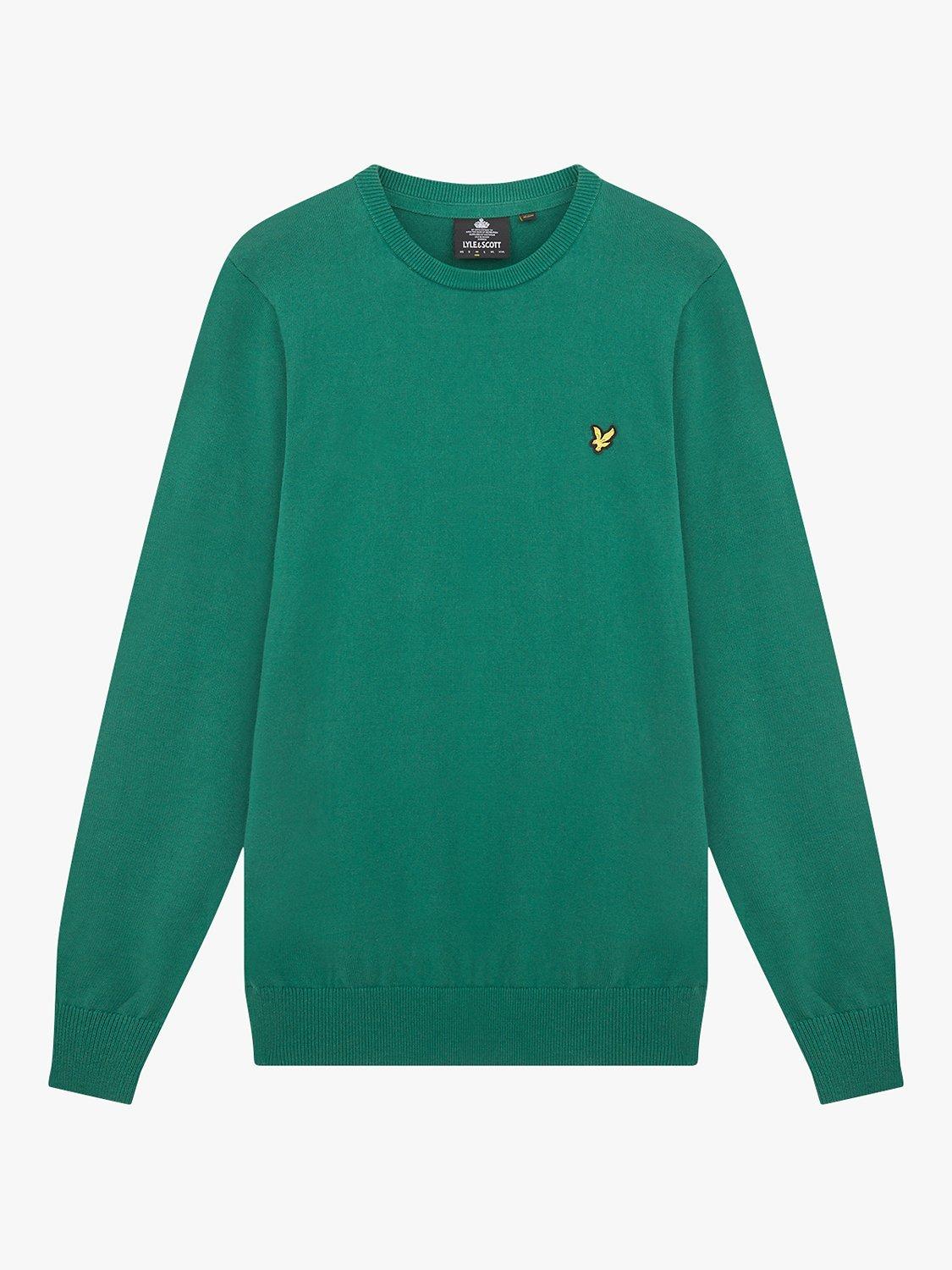 Lyle & Scott Crew Neck Cotton Jumper, English Green