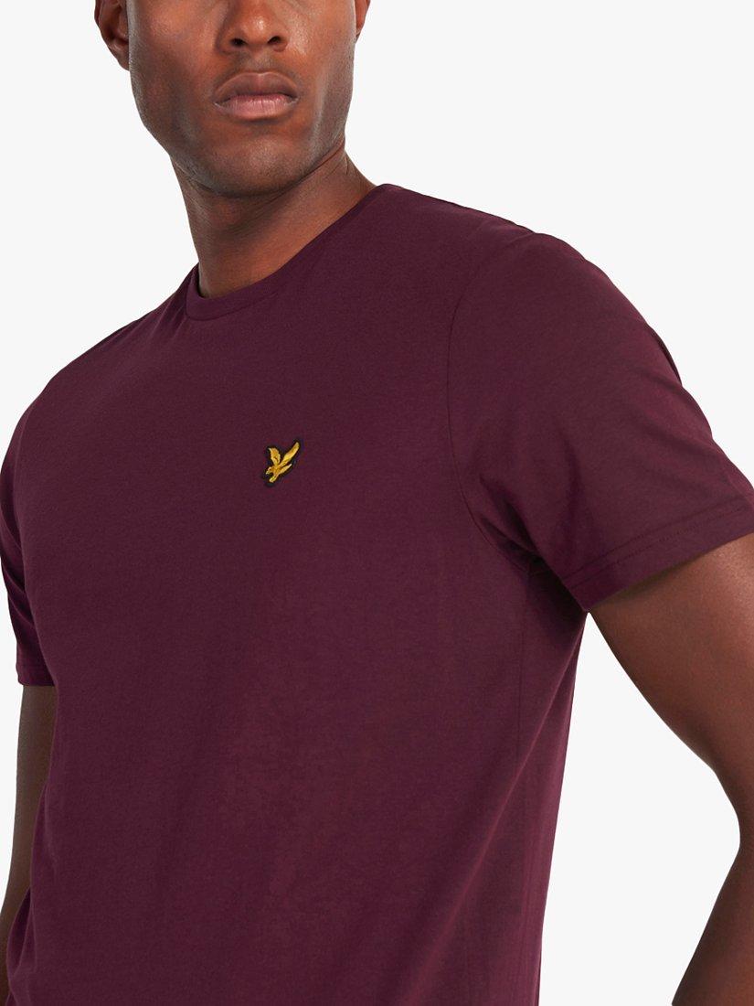 Lyle & Scott Short Sleeve T-Shirt, Burgundy, XS