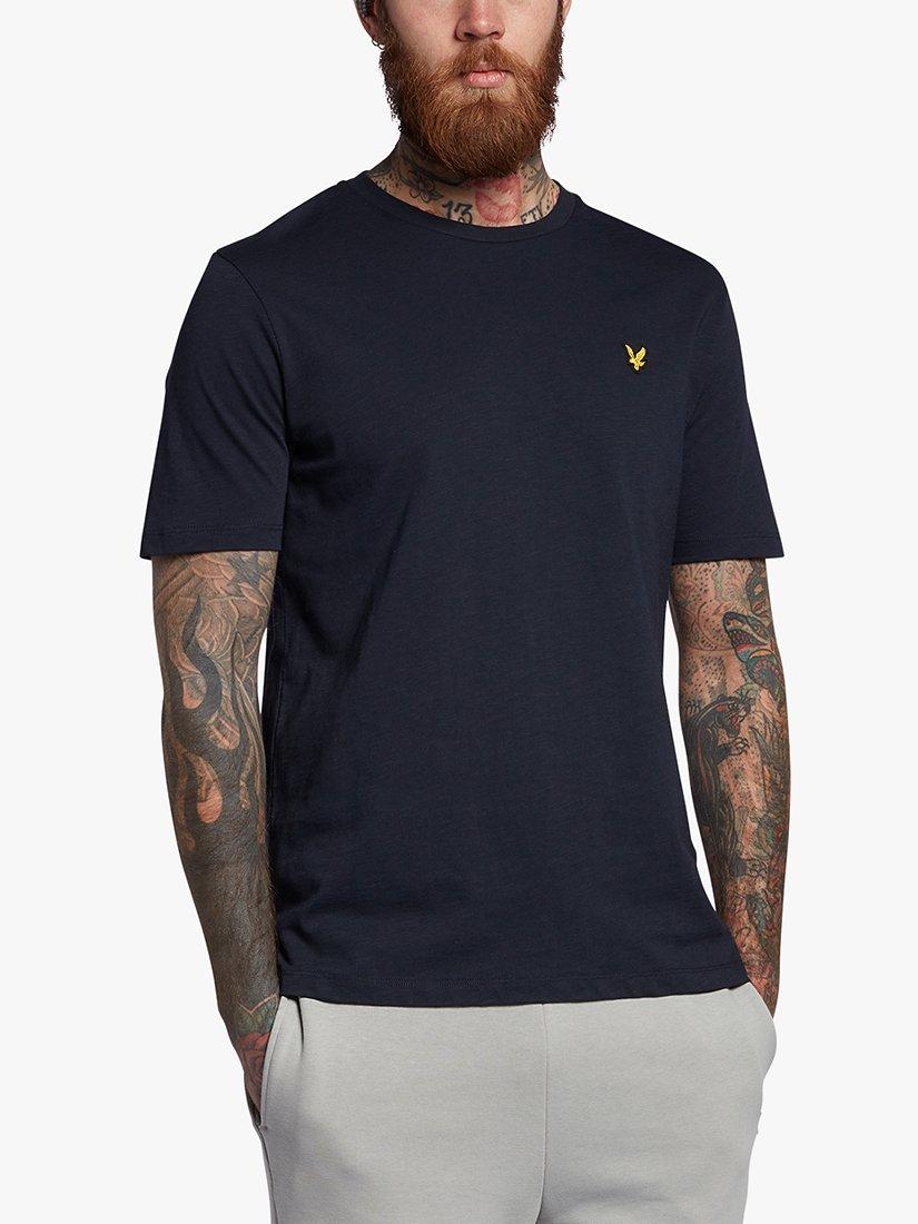 Product image 1 of 5, which shows Lyle & Scott Slub Short Sleeve T-Shirt, Navy, XS