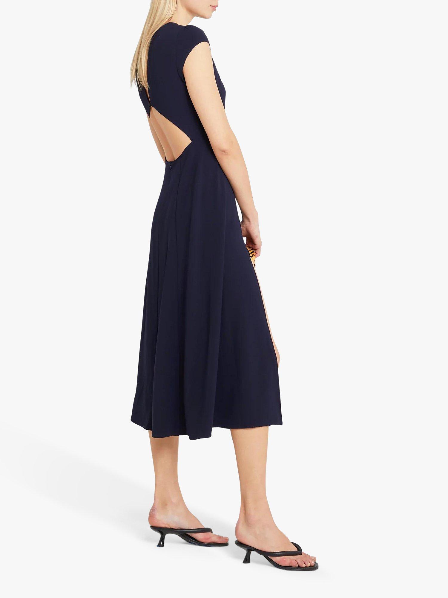 o.p.t Nyla Split Hem Dress, Navy, S