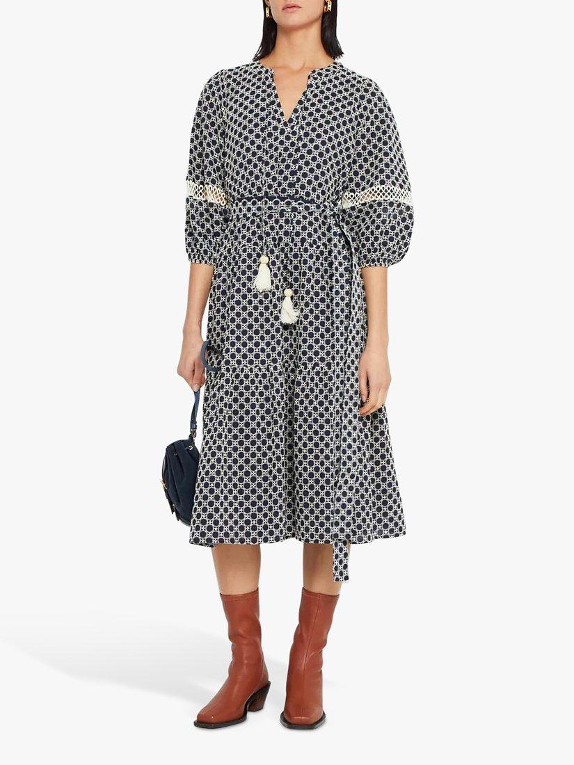o.p.t Haven Midi Cotton Dress Navy