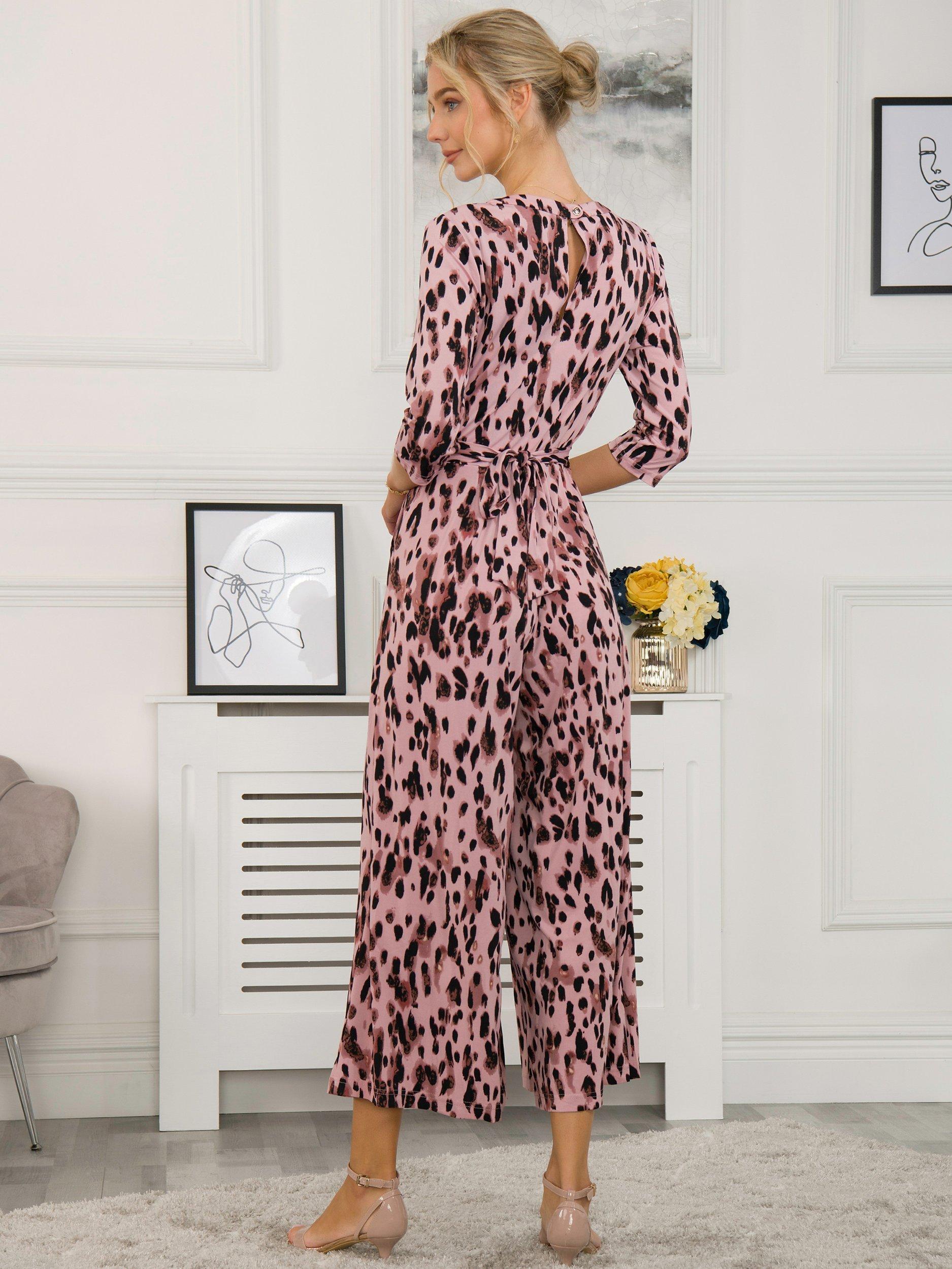 Animal print culotte jumpsuit sales