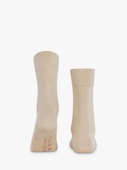 FALKE Sensitive London Cotton Rich Ankle Socks - view 2, Sand Melange
