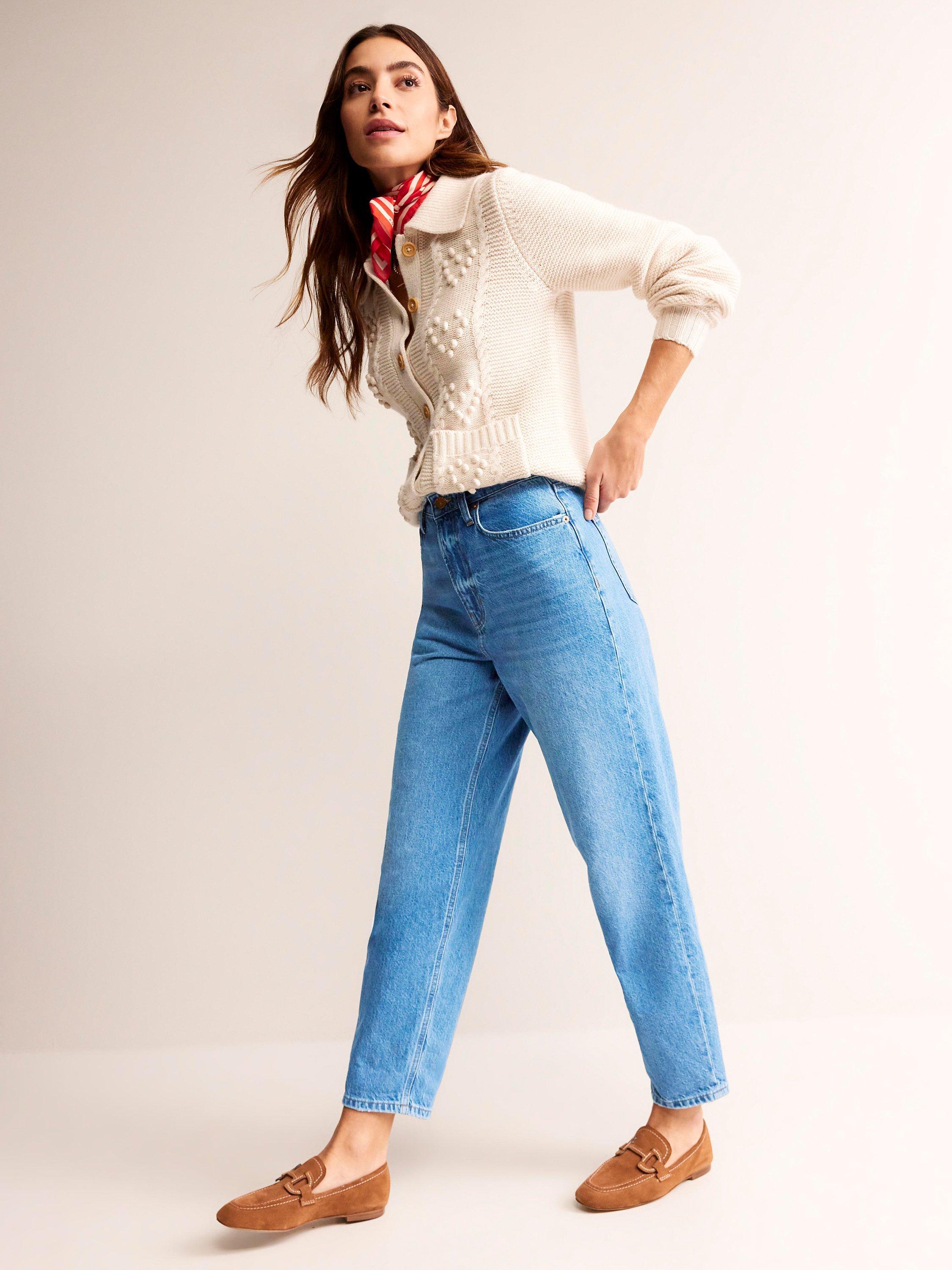 Boden High Rise Tapered Jeans, Mid Vintage