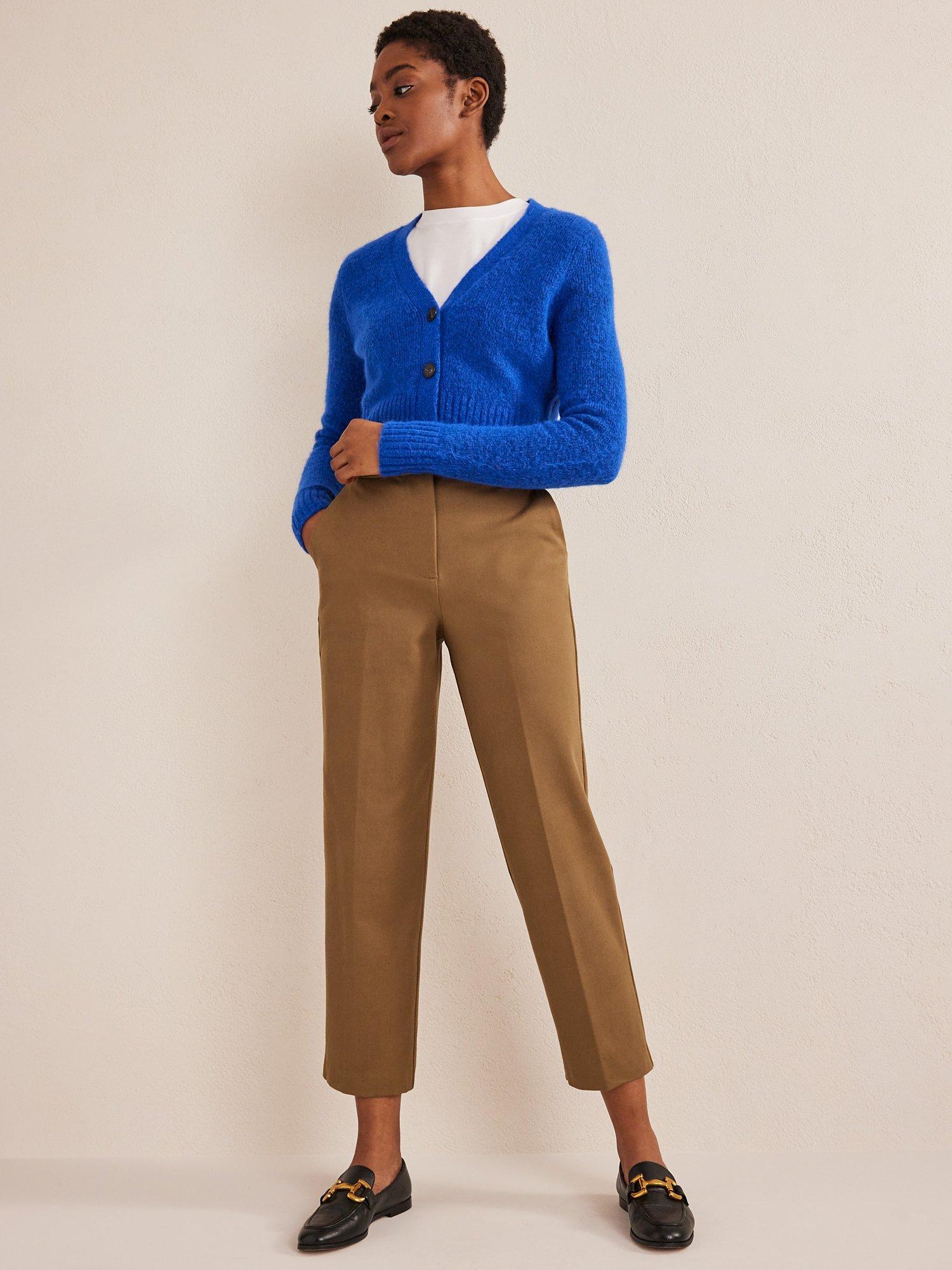 Boden Bi-Stretch Straight Leg Trousers, Caramel Cream
