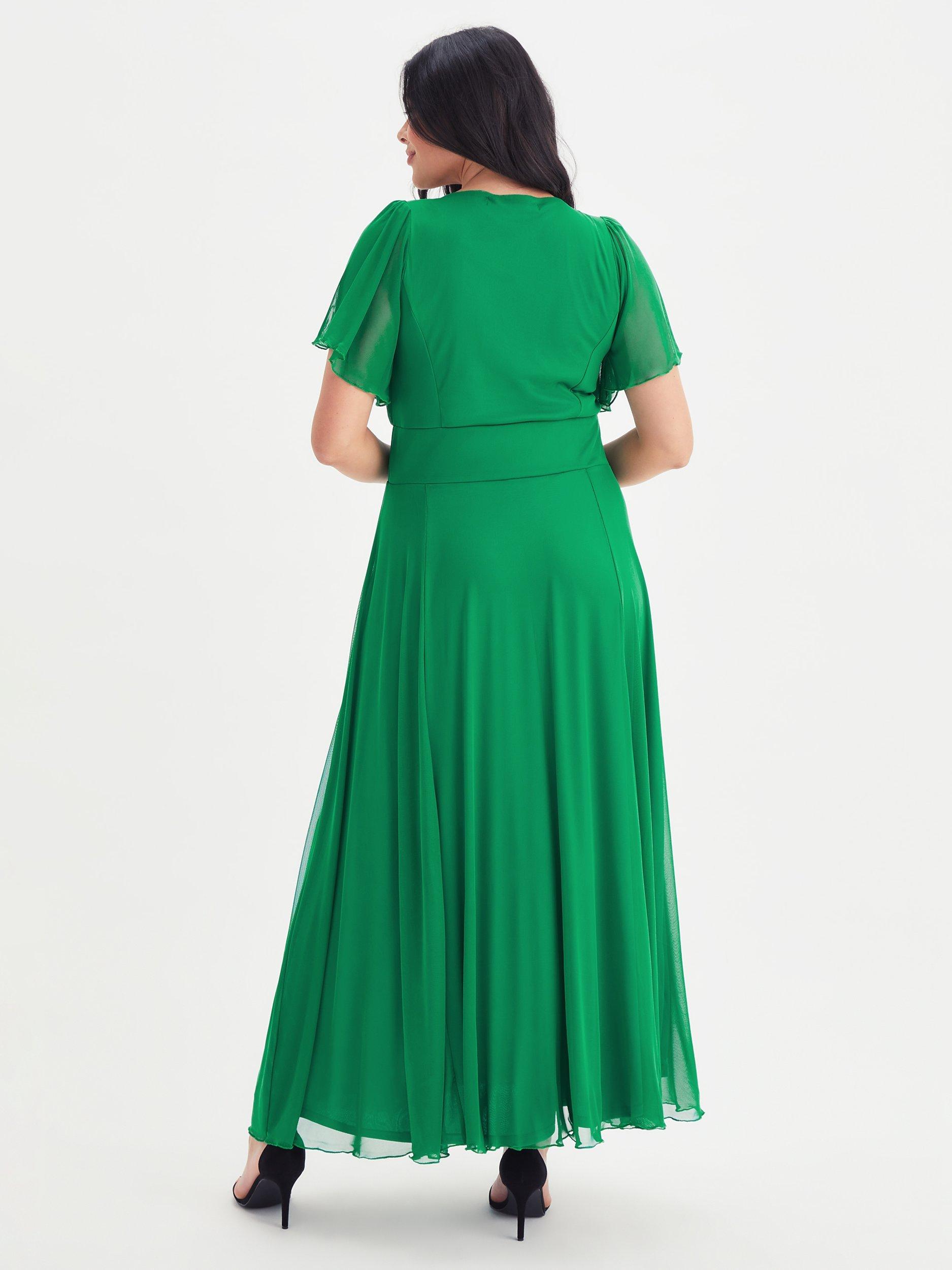 Product image 4 of 4, which shows Scarlett & Jo Kemi Maxi Dress, Bright Green, 20