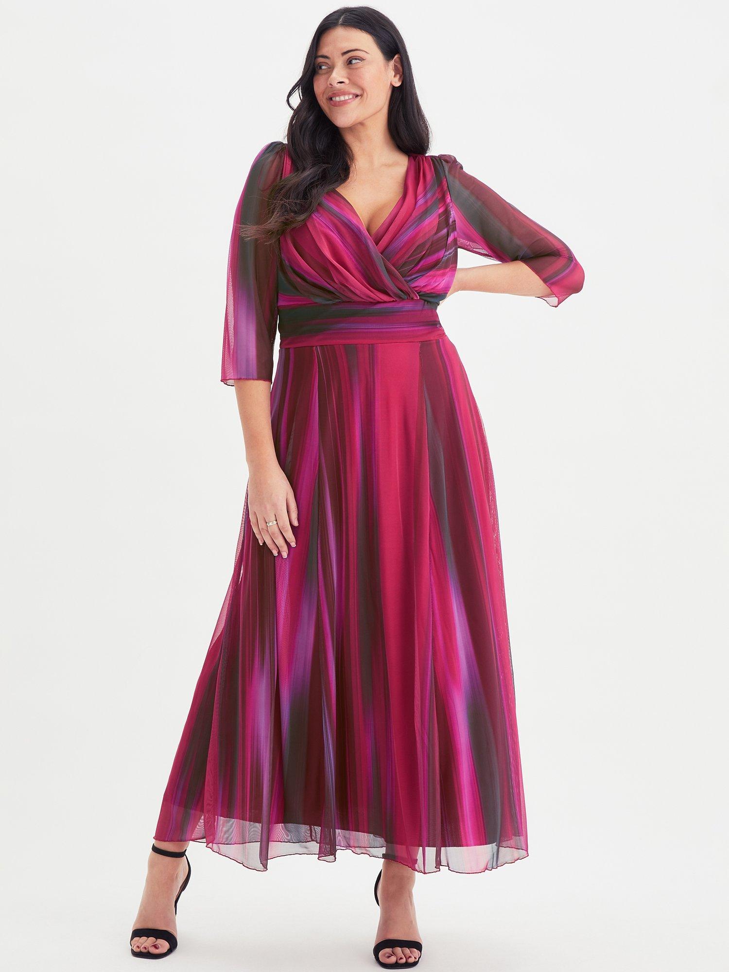 Product image 1 of 4, which shows Scarlett & Jo Verity Maxi Gown Dress, Wine, 12