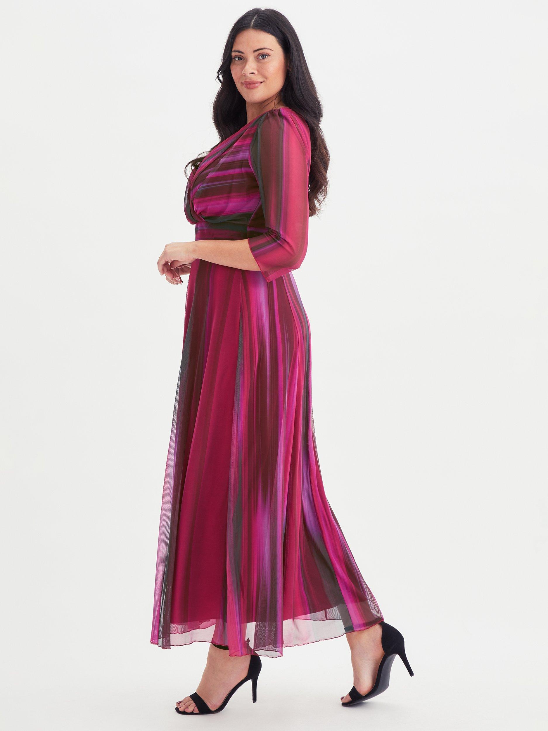 Product image 3 of 4, which shows Scarlett & Jo Verity Maxi Gown Dress, Wine, 12