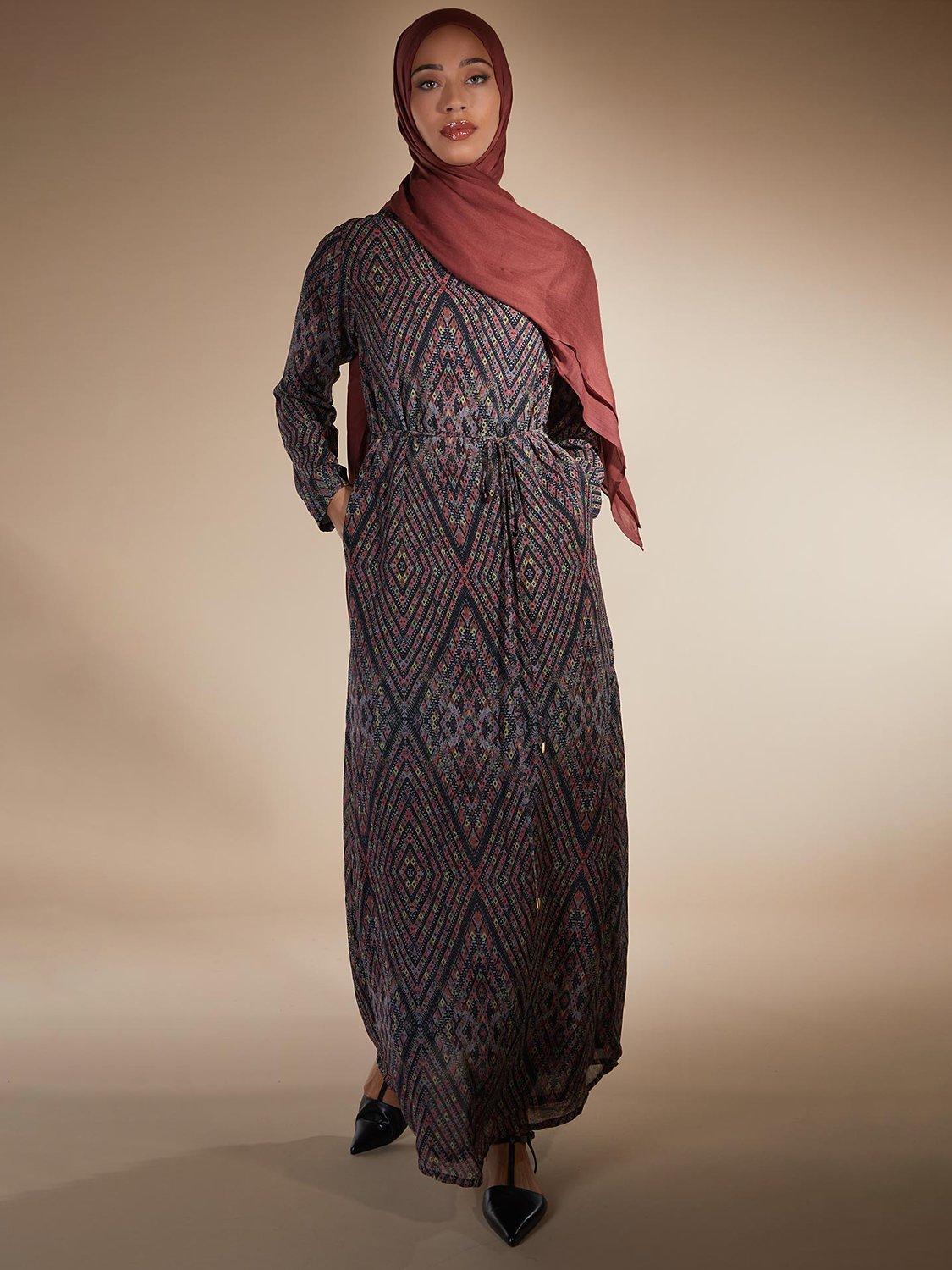Aab Kaleidoscope Maxi Dress, Brown/Multi