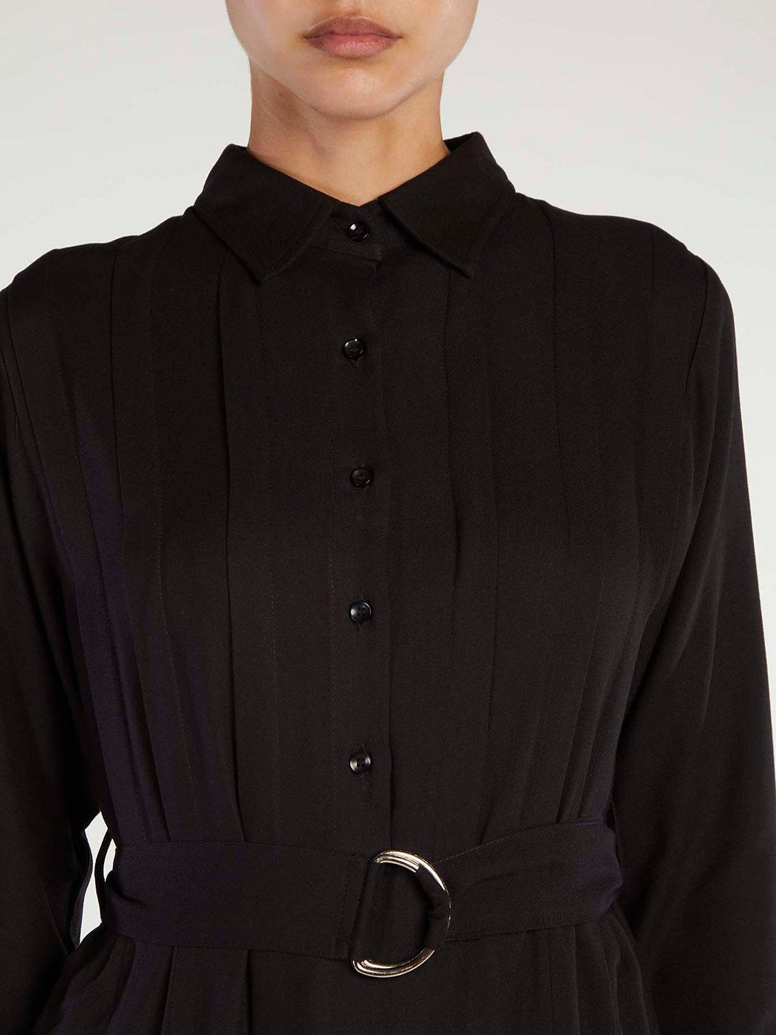 Product image 4 of 5, which shows Aab Pleated Shirt Dress, Black, S