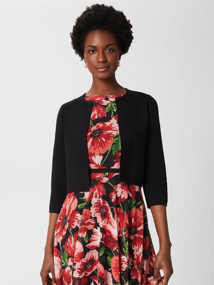 Hobbs Ella Bolero Cardigan, Black