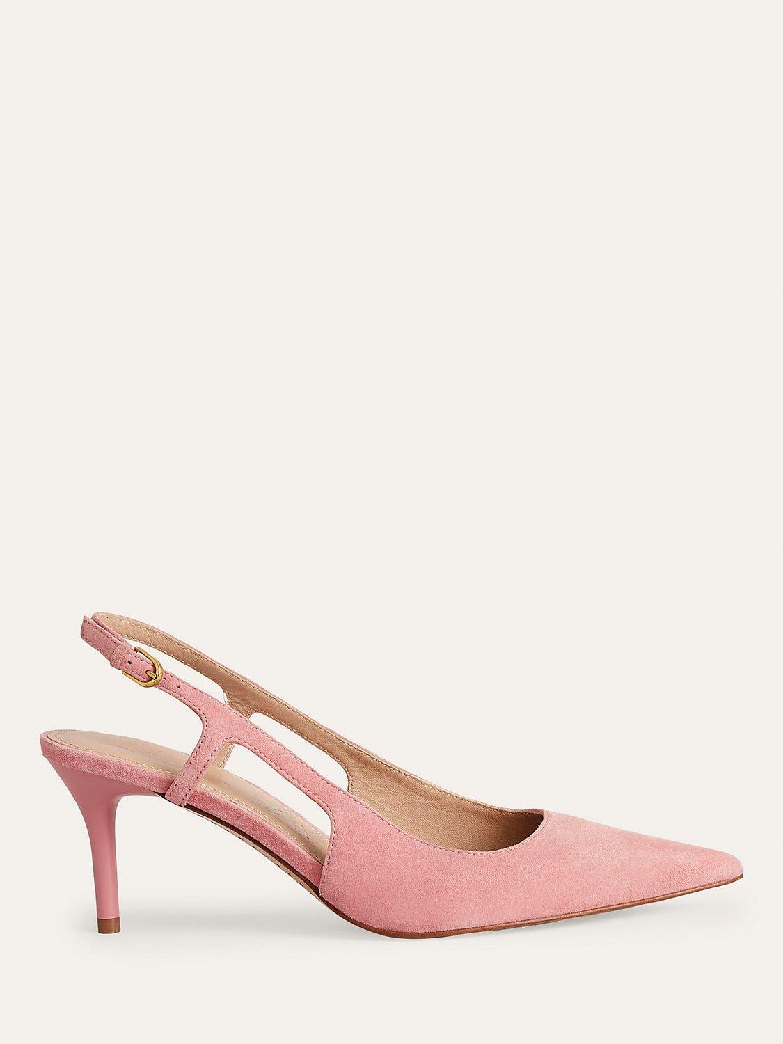 Boden Cut-out Sling Back Casual Shoes, Blush Kid Suede