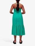 Whistles Tie Front Cotton Midi Beach Dress, Green