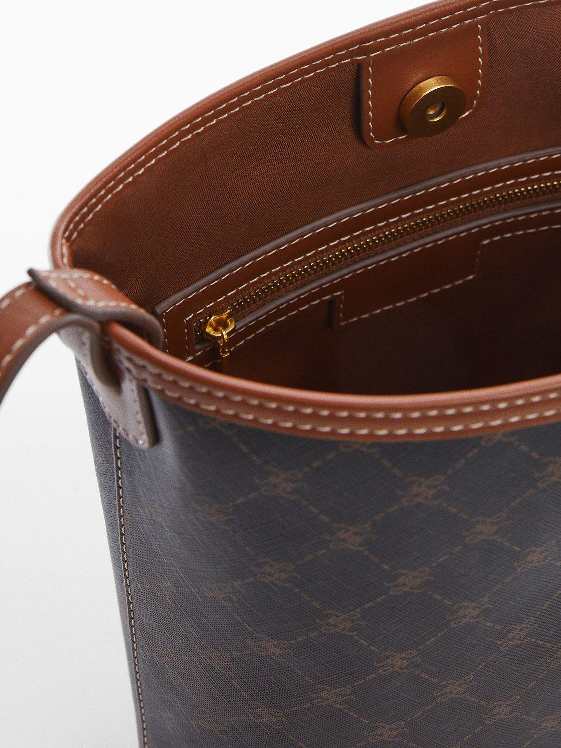 Product image 4 of 6, which shows Mango Yvonne Shoulder Bag, Brown, One Size