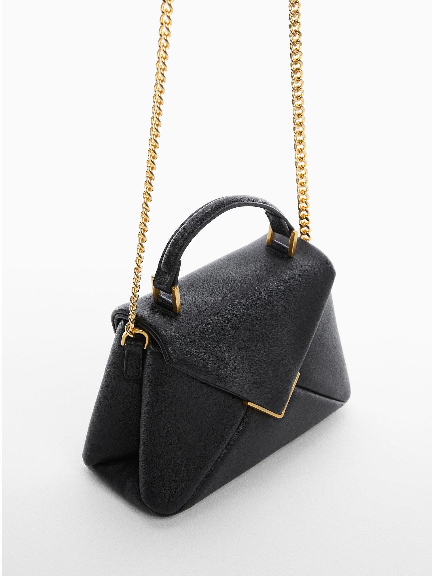 Mango Valle Chain Strap Cross Body Bag, Black, One Size