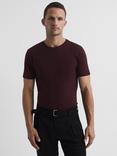 Reiss Bless Crew Neck T-Shirt, Bordeaux