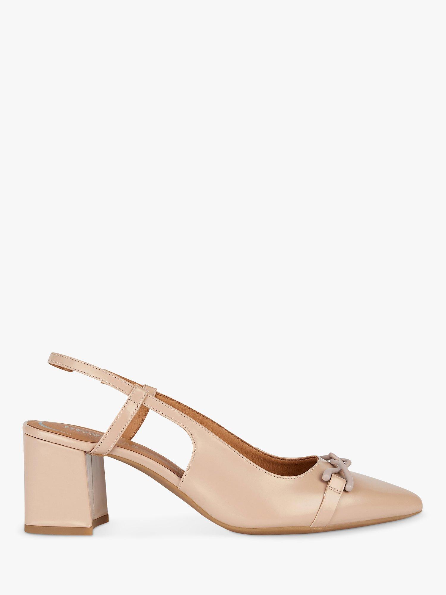 Geox Bigliana Pointed Toe Slingback Shoes, Nude                