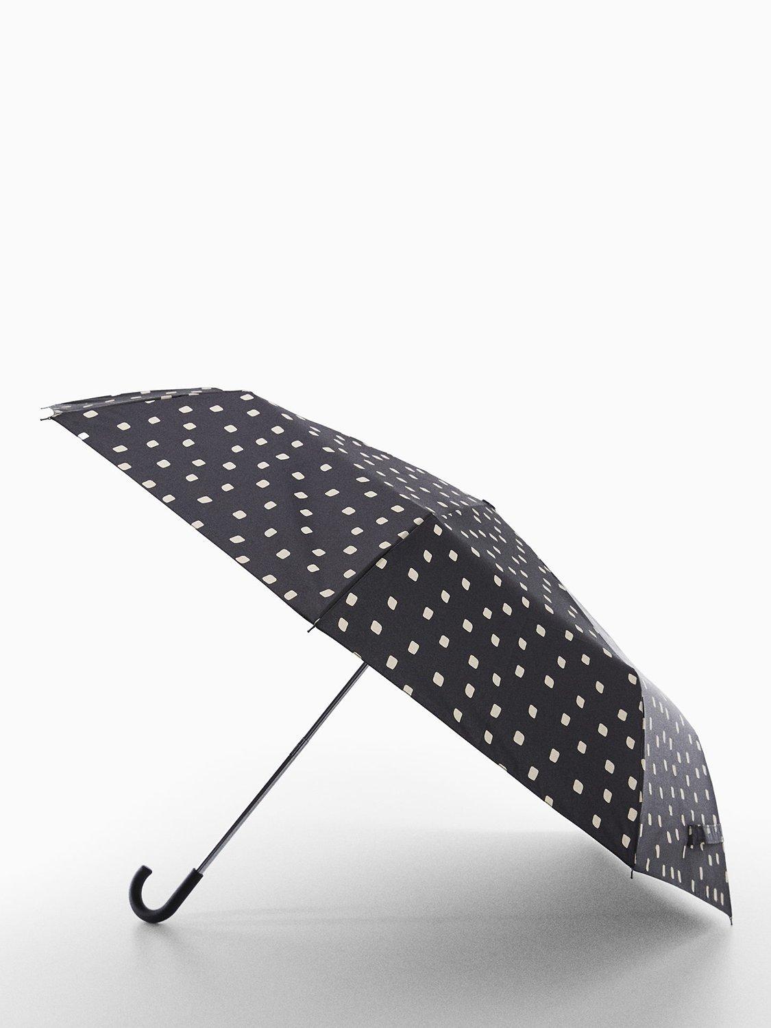 Mango Puntos Folding Umbrella, Black