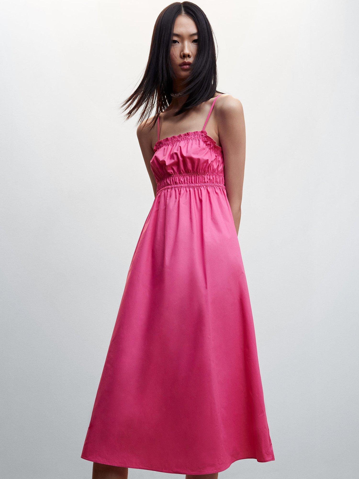 Mango Ballet H Midi Dress, Pink