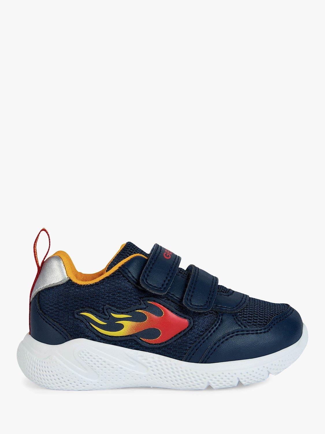 Geox Kids' Sprintye Pre-Walker Trainers, Navy/Yellow         