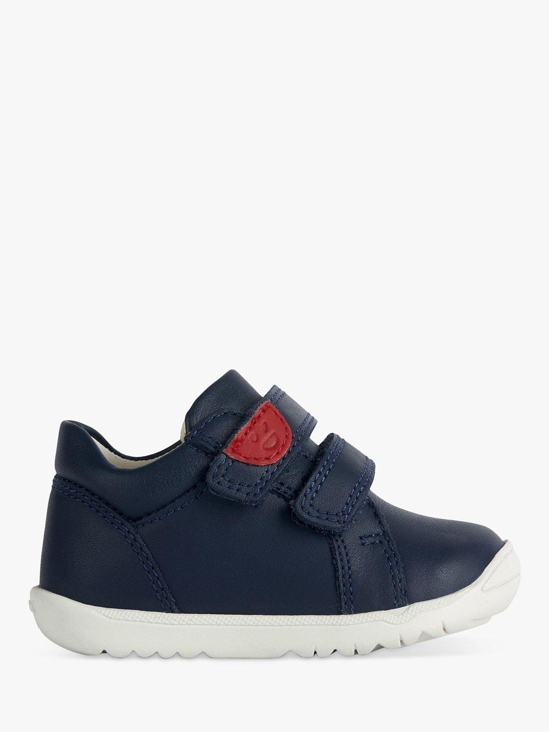 Product image 1 of 6, which shows Geox Kids' Macchia Riptape Pre-Walker Trainers, Navy, EU19