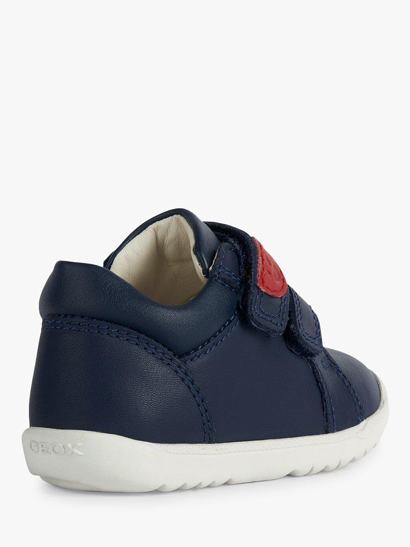 Product image 4 of 6, which shows Geox Kids' Macchia Riptape Pre-Walker Trainers, Navy, EU19