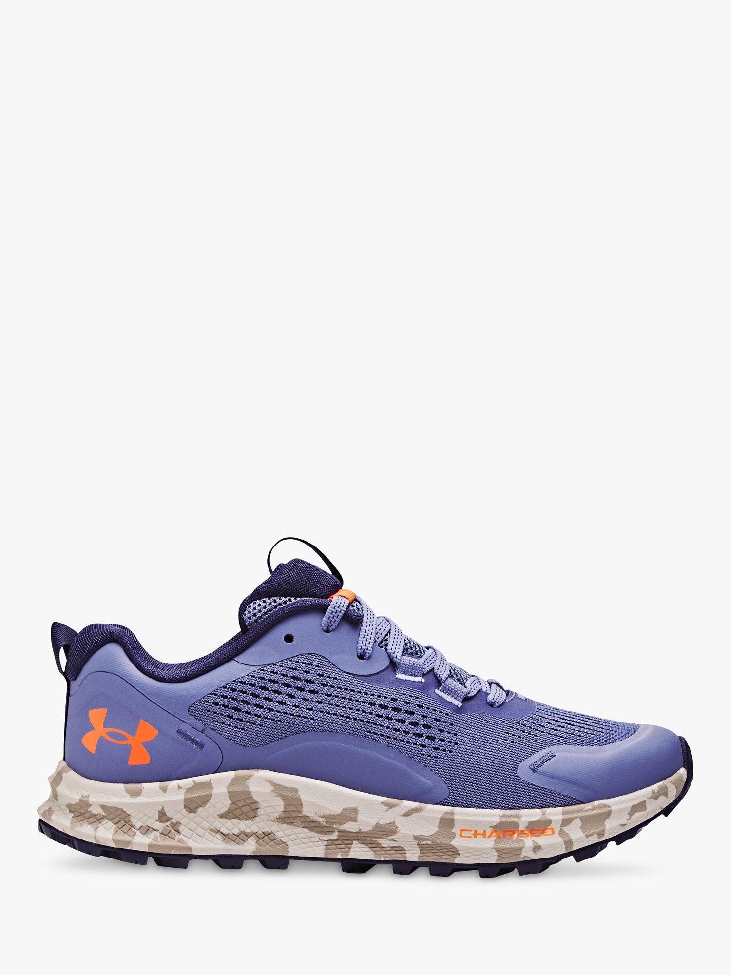 Under Armour Charged Bandit 2 Women's Trail Running Shoes, Baja Blue/Sahara/Orange, 4