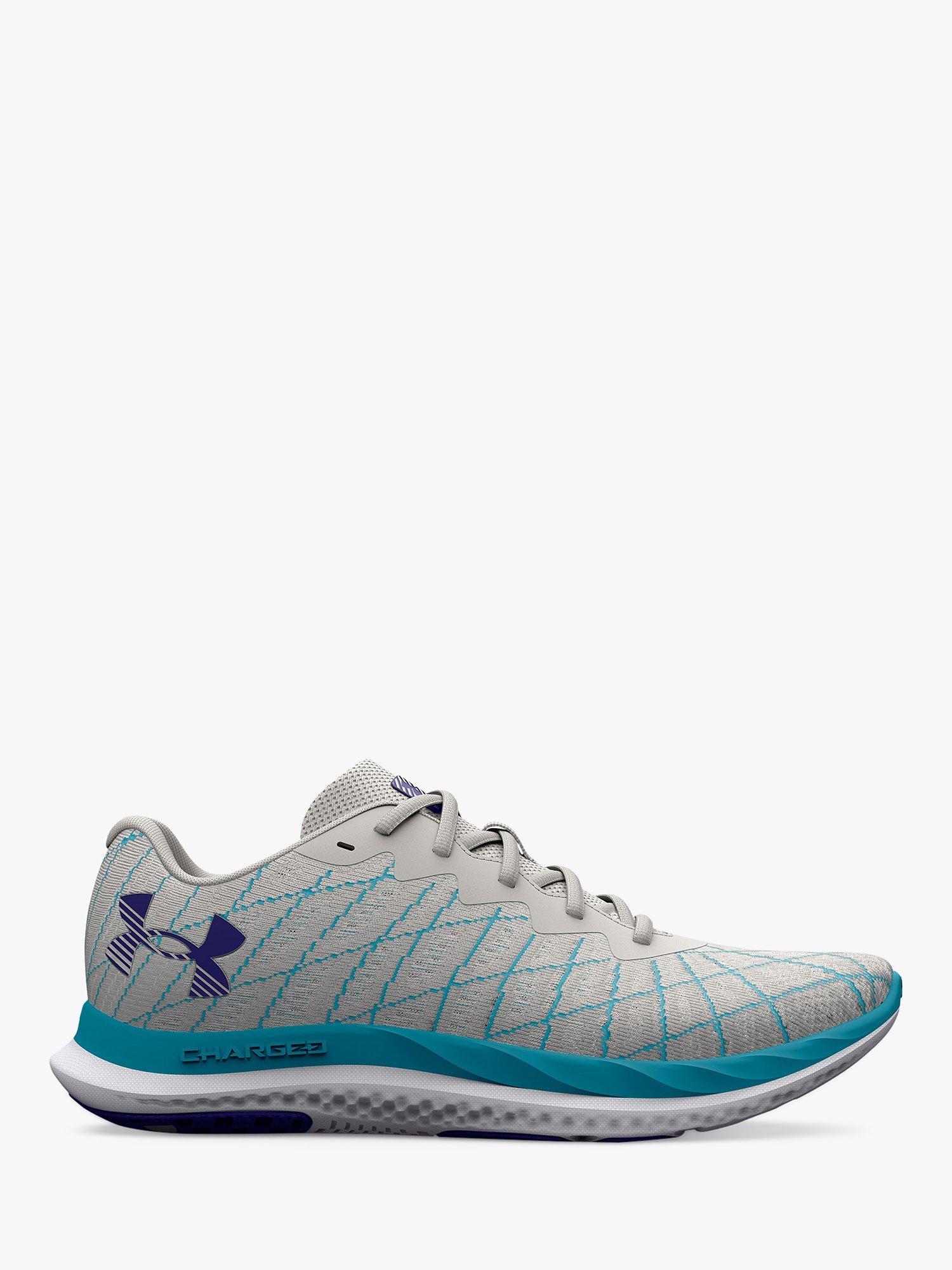Under Armour Charged Breeze 2 Women's Running Shoes, Grey Mist/Blue Surf, 7