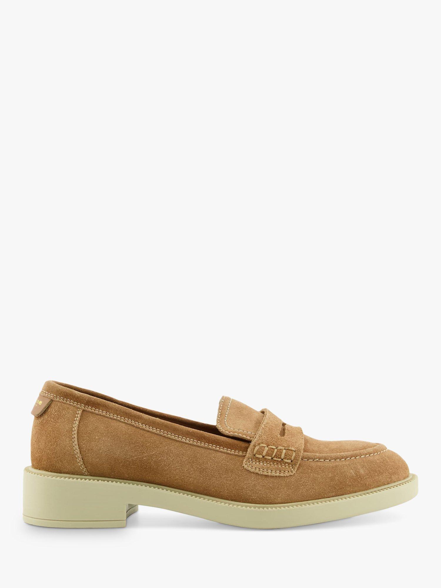 Dune Gazelles Suede Loafers, Camel