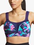 Panache Cyber Swirl Wired Sports Bra, Purple/Multi