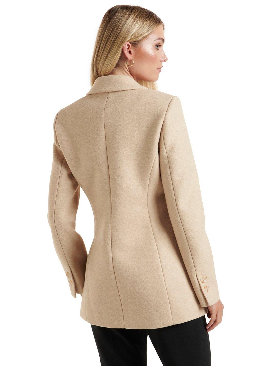 Product image 4 of 5, which shows Forever New Connie Double Breasted Longline Blazer, Camel Marle, 6