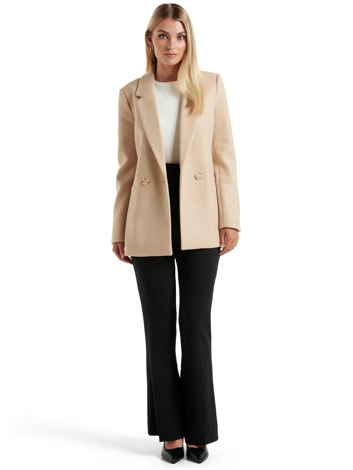 Product image 5 of 5, which shows Forever New Connie Double Breasted Longline Blazer, Camel Marle, 6