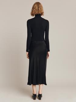 Ghost Luna Satin Midi Skirt - view 2, Black