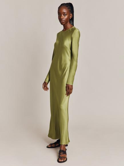 Ghost Mari Maxi Dress, Olive, Olive