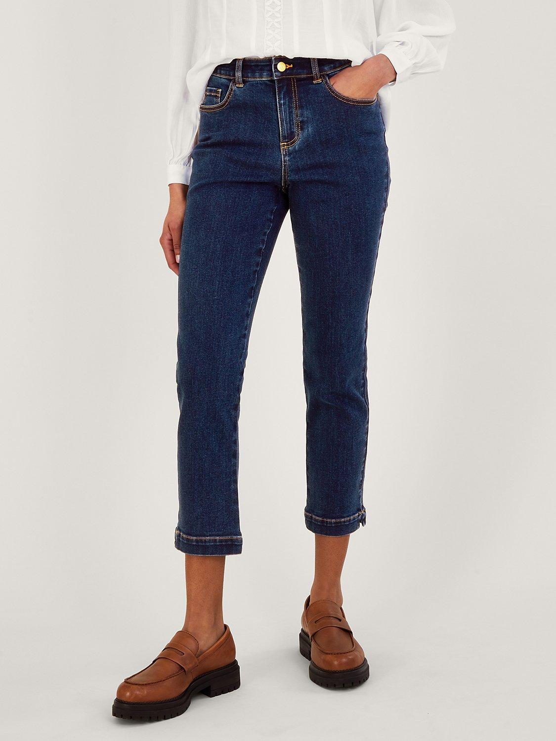 Monsoon Safaia 7/8 Skinny Jeans, Denim Blue
