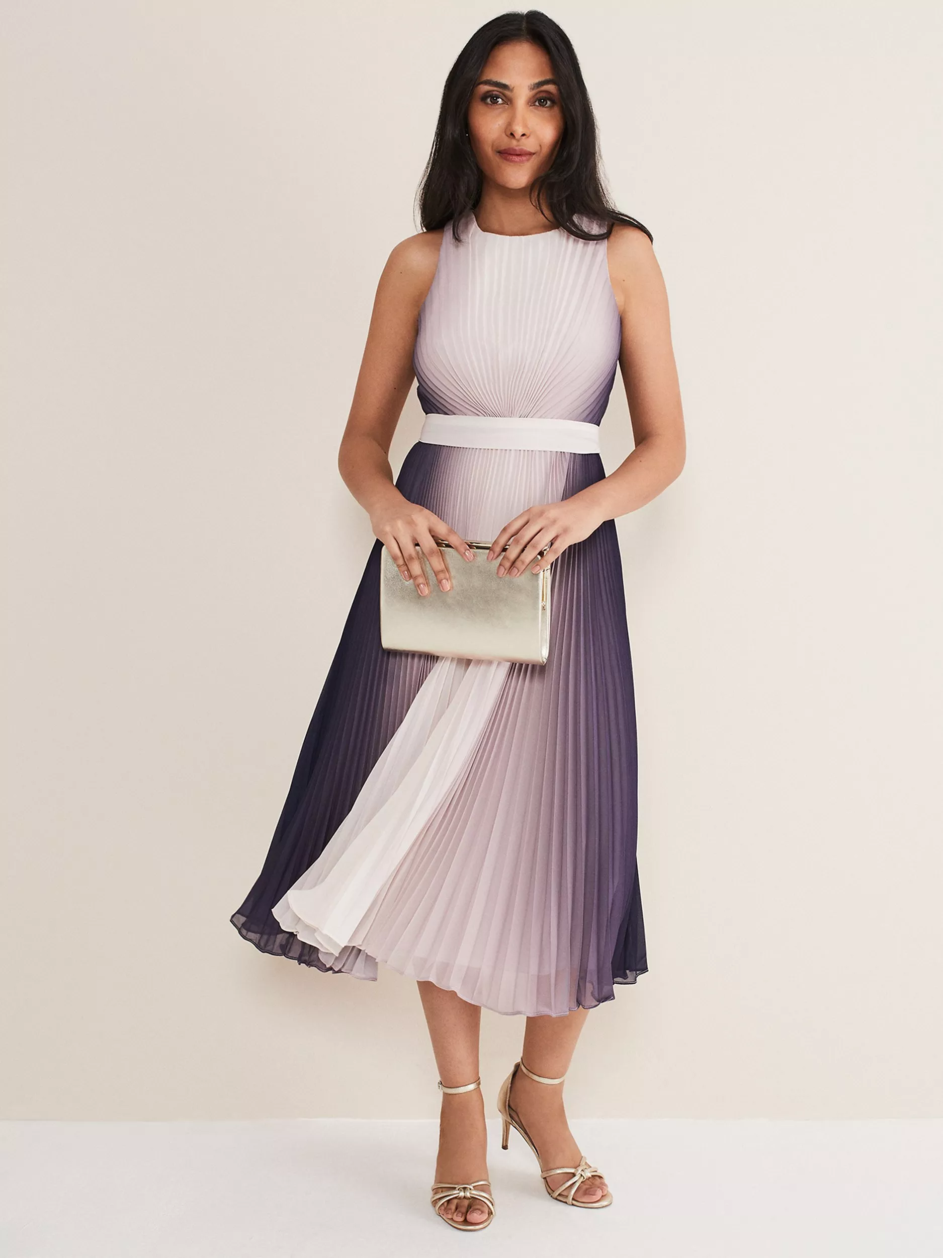 Cream Pleated Dresses John Lewis Partners