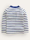 Mini Boden Kids' Breton Rash Vest, Navy/Ivory