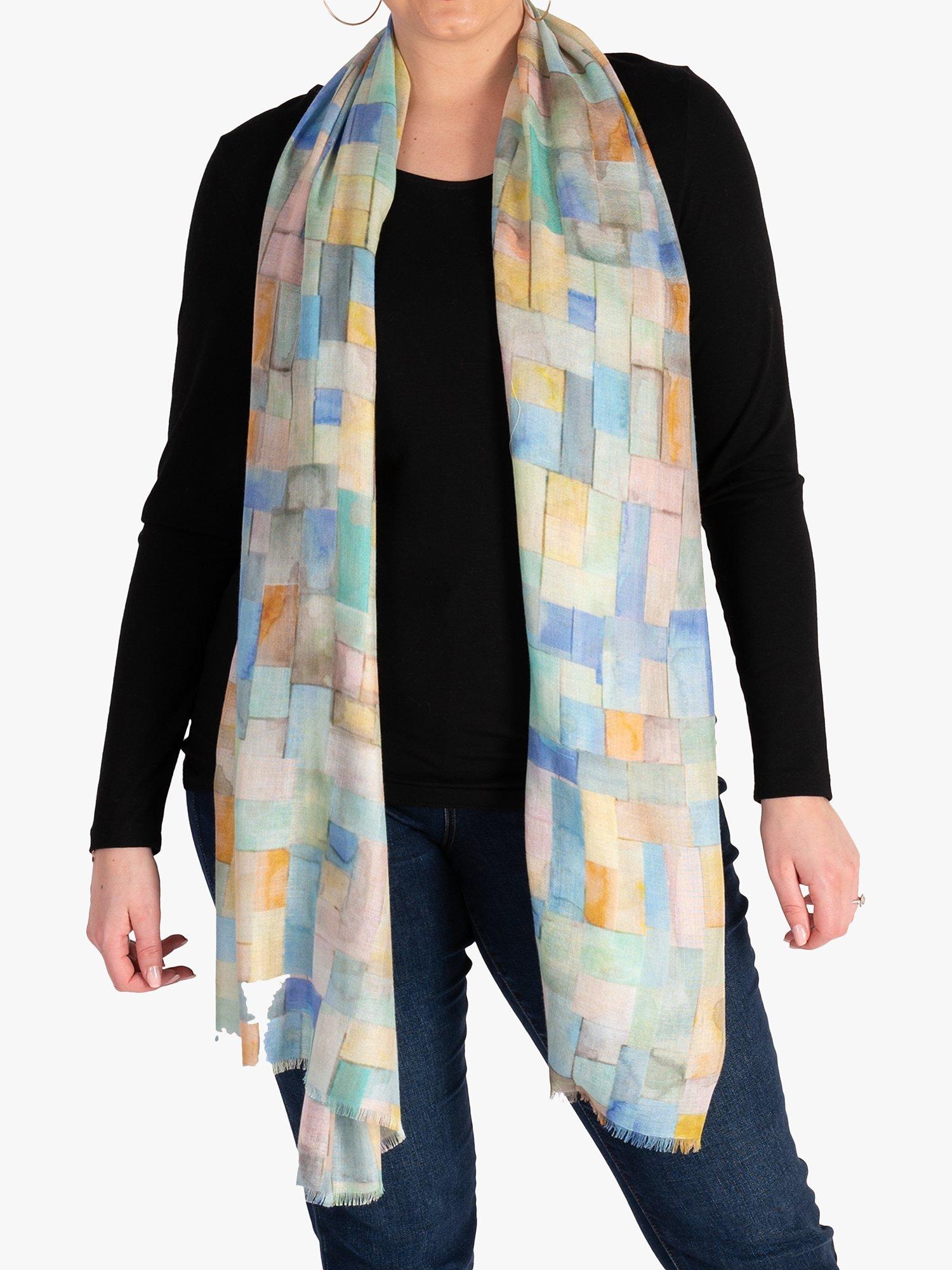 chesca Geometric Print Scarf, Multi