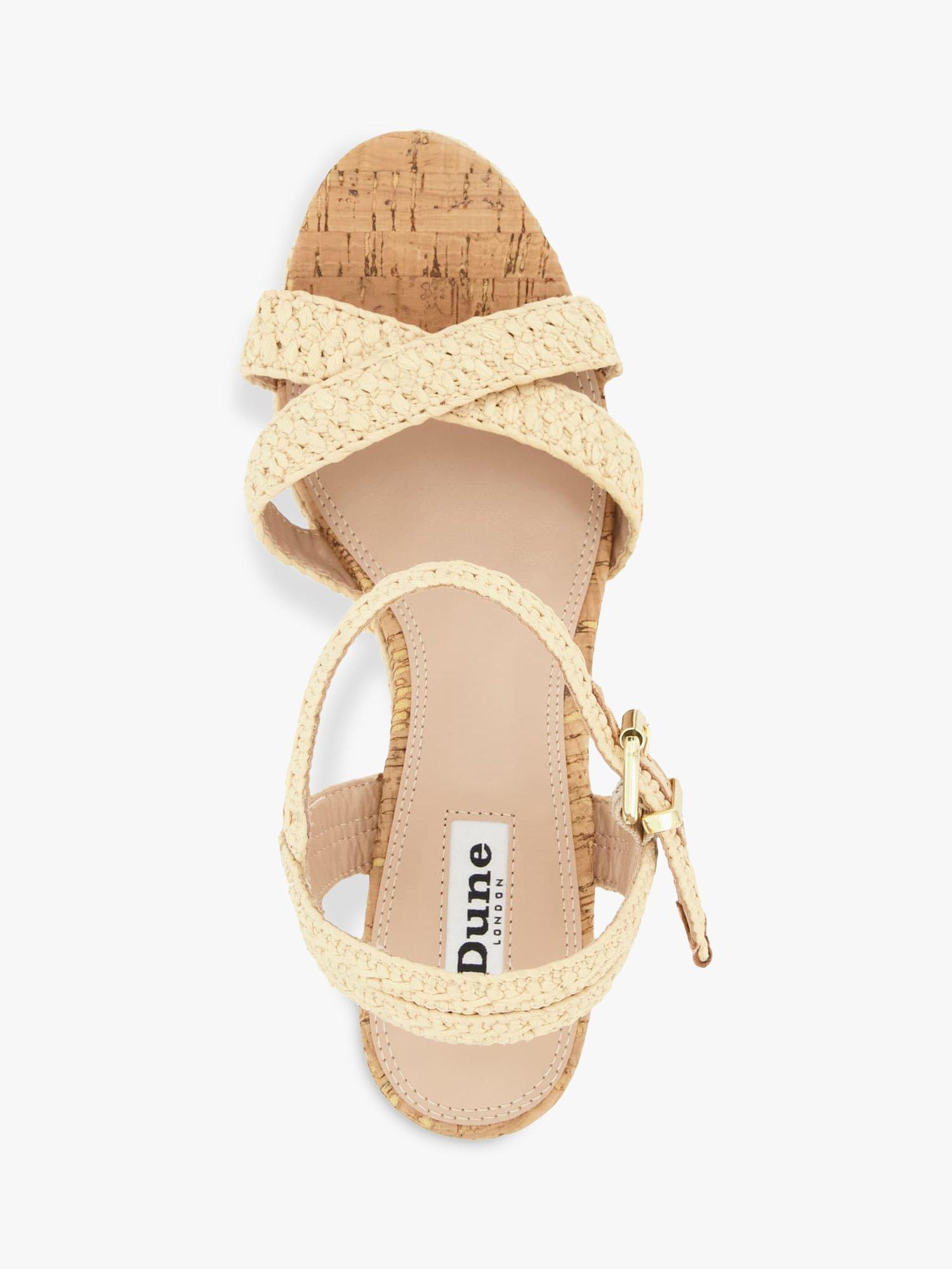 Product image 2 of 4, which shows Dune London Kelisa Braided High Wedge Heel Sandals, Neutral, 8