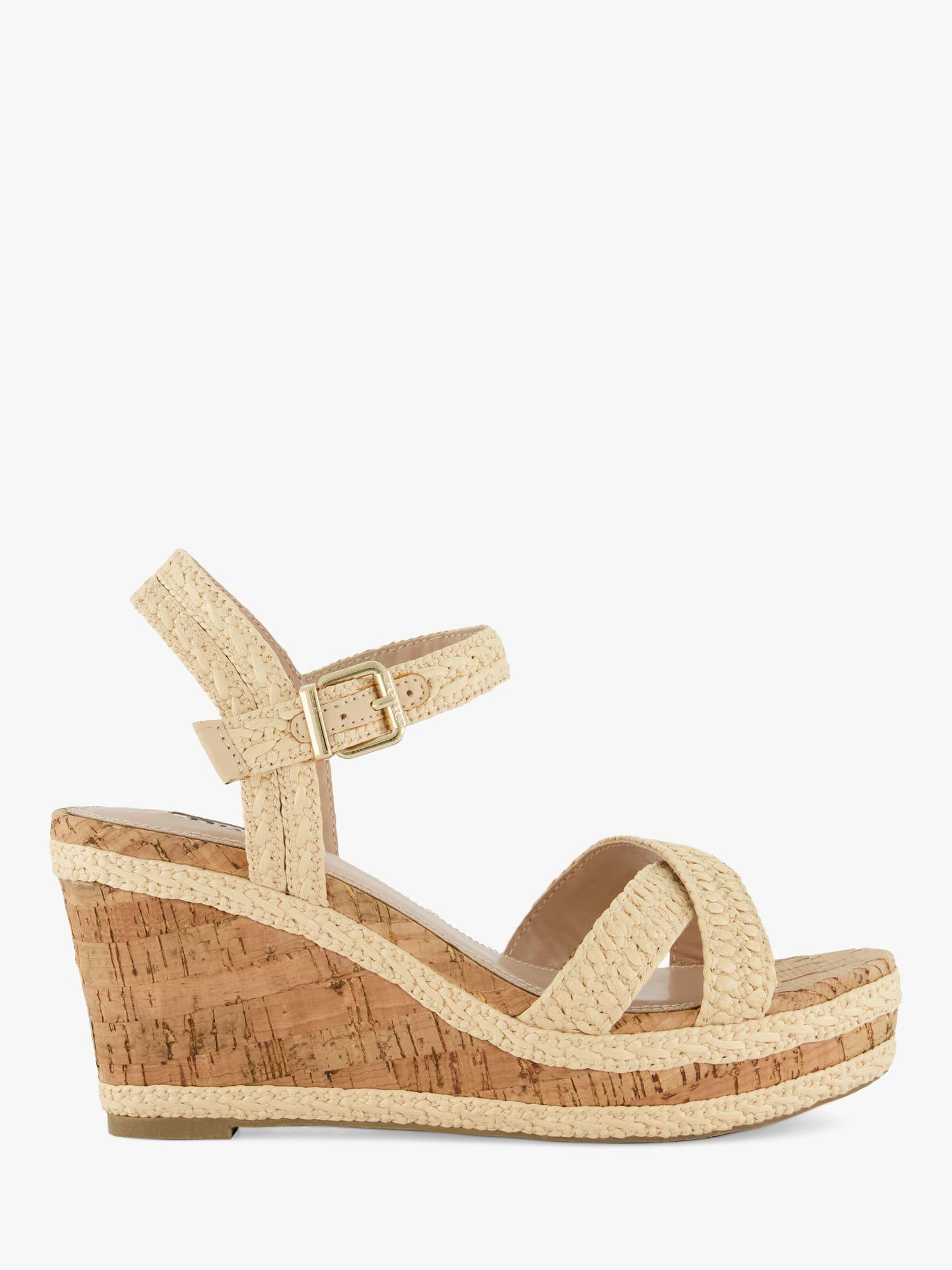 Dune London Wide Fit Kelisa Braided Wedge Sandals