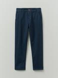 Crew Clothing Kids' Slim Fit Garment Dyed Chinos, Dark Blue