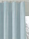 John Lewis Gingham Pencil Pleat Blackout Children's Curtains, Blue