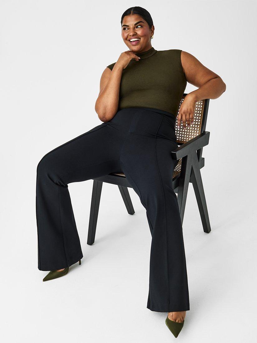 Product image 8 of 8, which shows Spanx SPANXsupersmooth™ PerfectFit Ponte Flare Trousers, Classic Black, S