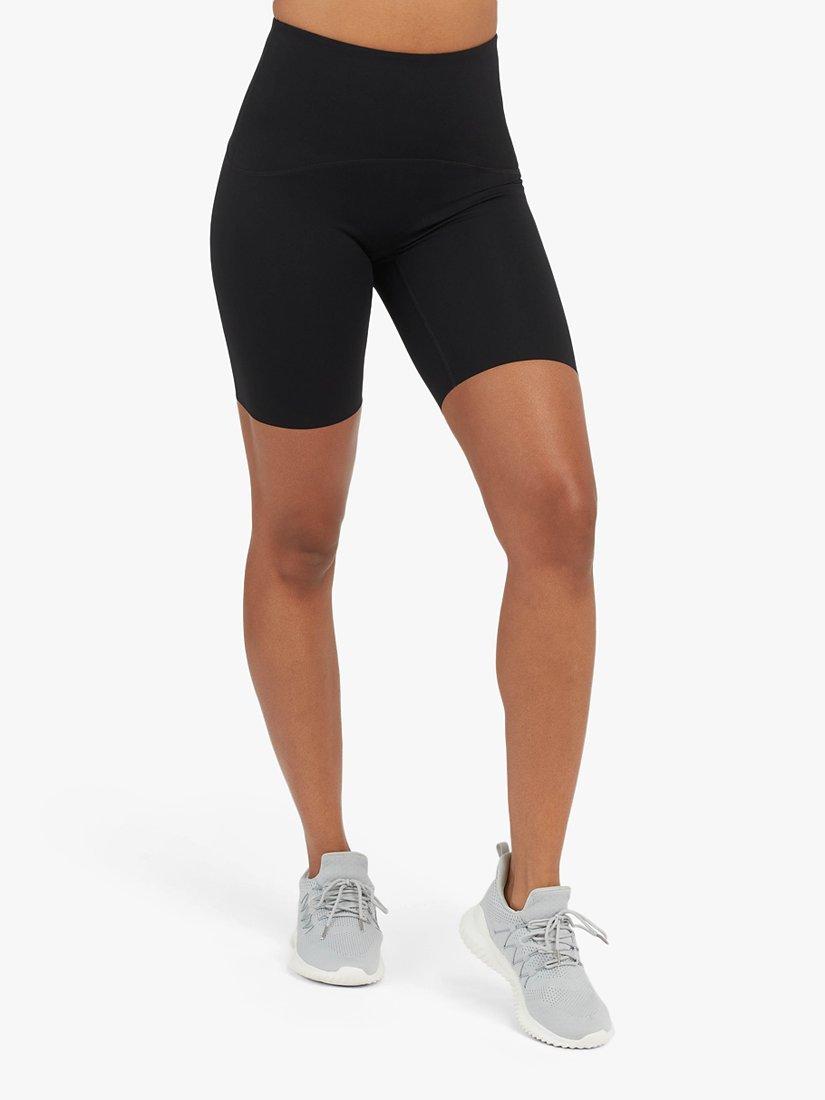 Product image 1 of 6, which shows Spanx Booty Boost Active Cycling Shorts, Very Black, S