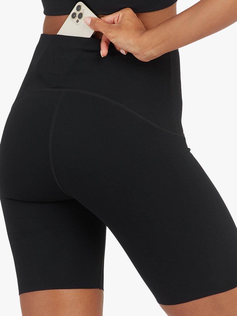 Product image 5 of 6, which shows Spanx Booty Boost Active Cycling Shorts, Very Black, S