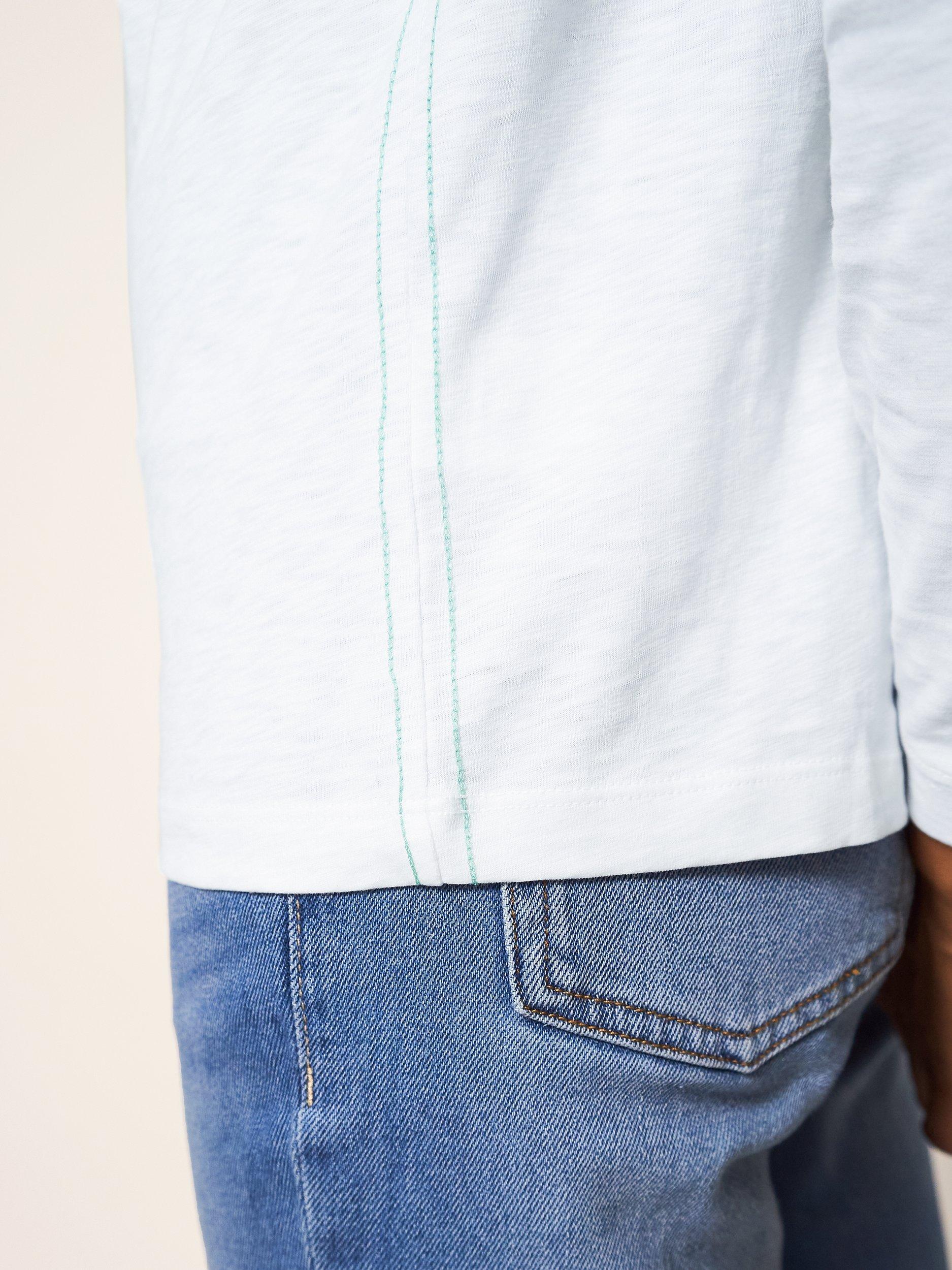 Product image 2 of 7, which shows White Stuff Nelly Cotton Long Sleeve T-Shirt, Bril White, 6